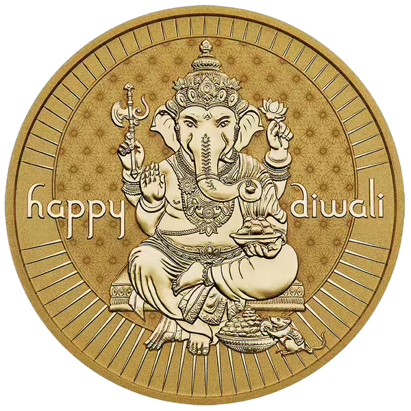 Diwali 1oz Silver Gilded Medallion