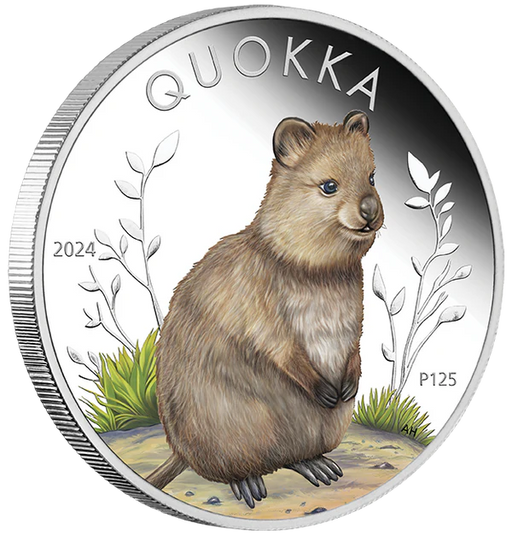 Australian Quokka 2024 1oz Silver Proof Coloured Coin