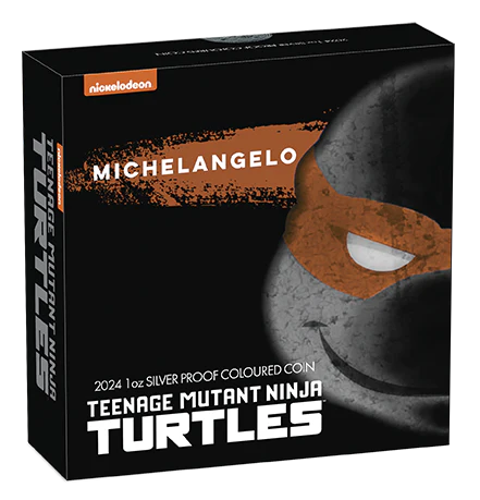 Teenage Mutant Ninja Turtles - Michelangelo 2024 1oz Silver Coloured Proof Coin