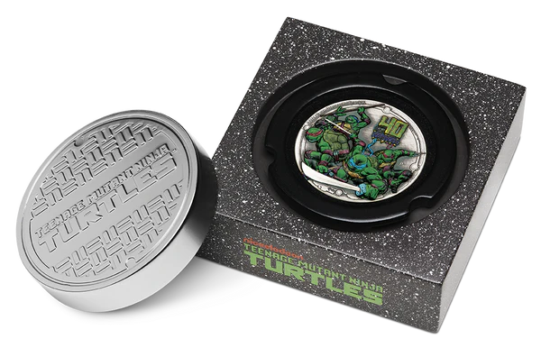 Teenage Mutant Ninja Turtles 40th Anniversary 2024 2oz Silver Antiqued High Relief Coloured Coin