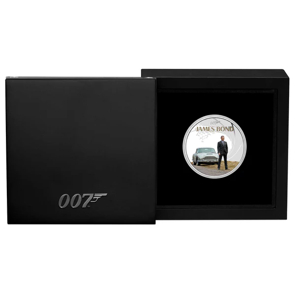 JAMES BOND DANIEL CRAIG 2024 1OZ SILVER PROOF COLOURED COIN