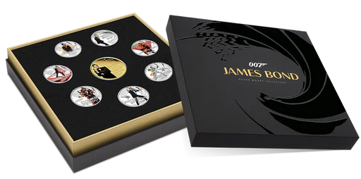 James Bond Roger Moore Silver Proof Eight-Coin Collection