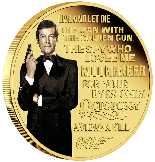 James Bond Roger Moore Silver Proof Eight-Coin Collection