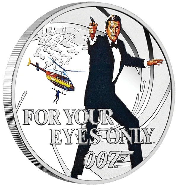 James Bond Roger Moore Silver Proof Eight-Coin Collection