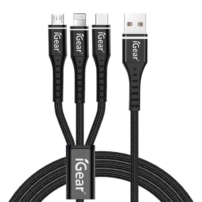 3IN 1 CHARGER AND DATA CABLE