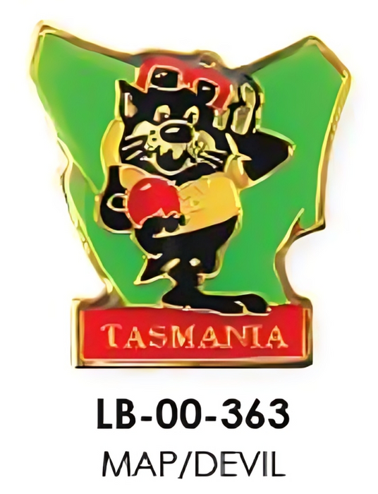 LAPEL BADGE MAP/DEVIL