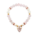 ROSE QUARTZ HEART BRACELET