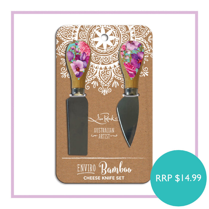 ROSE BOUQUET CHEESE KNIVES