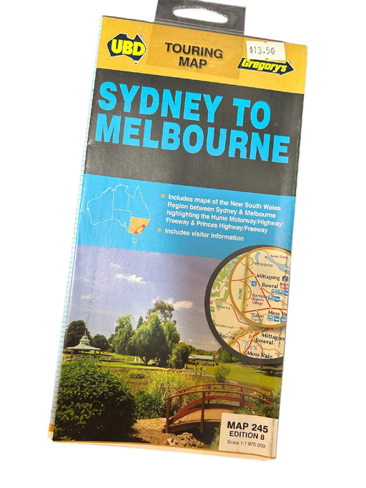 MAP UBD/GRE SYDNEY TO MELBOURNE 245 8TH ED