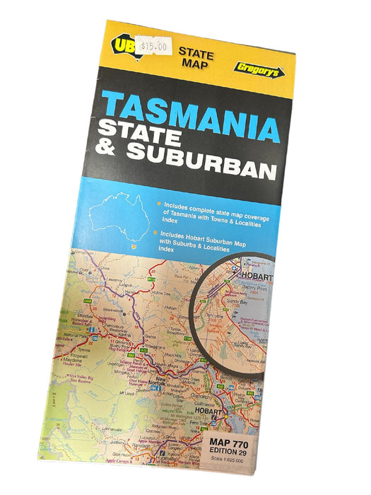 MAP UBD/GRE 690 X 920 TASMANIA STATE & SUBURBAN 770 29TH ED