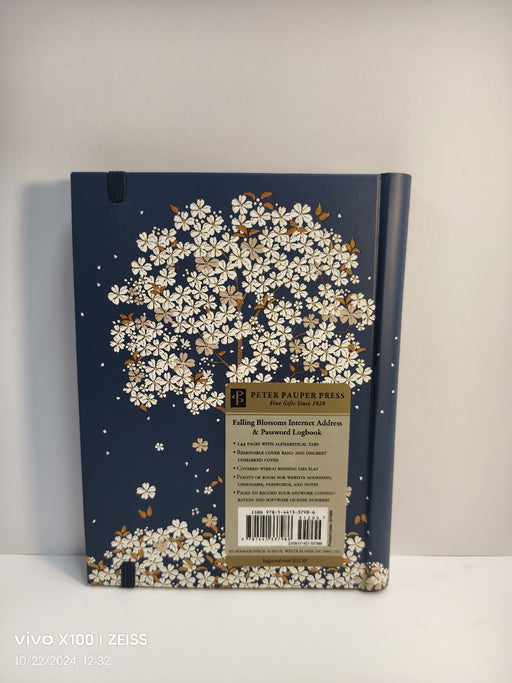 Falling Blossoms Internet Password Book