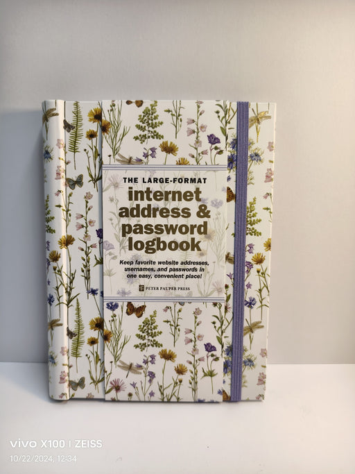 Wildflower Garden Large Internet Address & Password Logbook (Other)