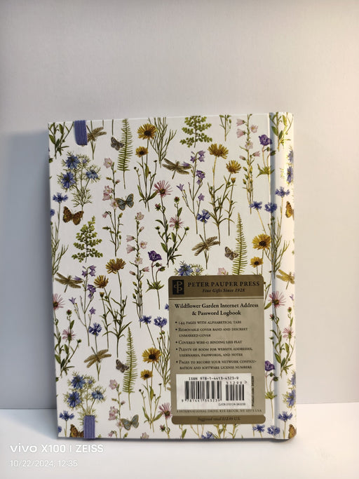 Wildflower Garden Large Internet Address & Password Logbook (Other)