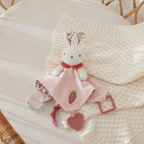 JIGGLE & GIGGLE BUNNY RATTLE COMFORTER
