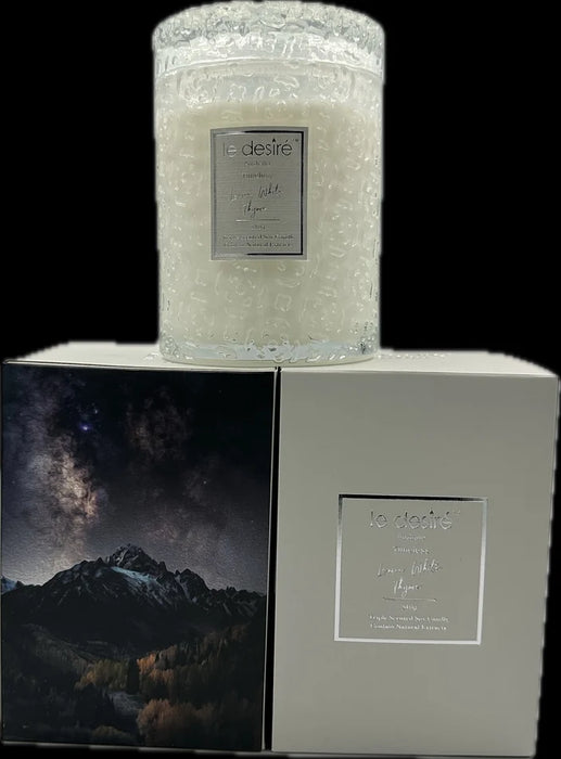 LE DESIRE LUXURY SCENTED CANDLE LEMON WHITE THYME