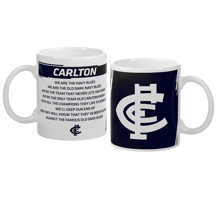 LE AFL LOGO & SONG MUG - CARLTON