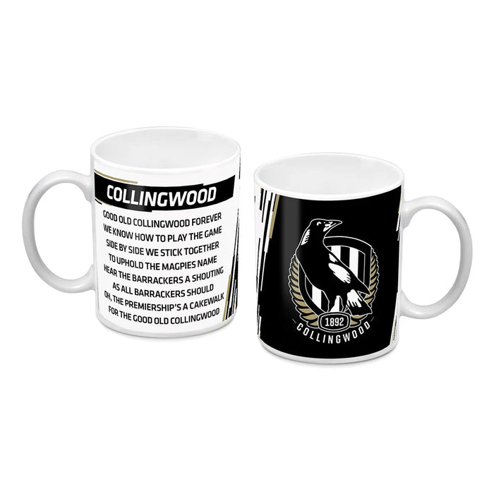 LE AFL LOGO & SONG MUG COLLINGWOOD