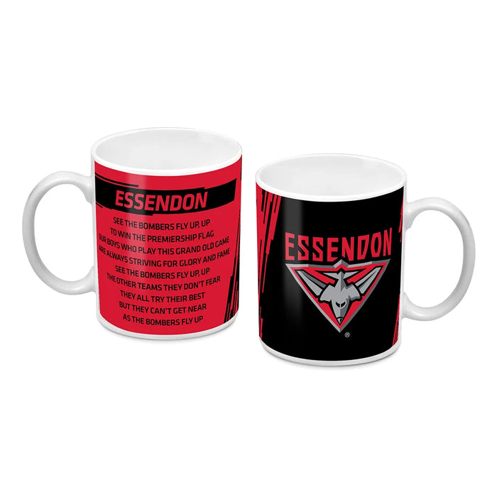 LE AFL LOGO & SONG MUG - ESSENDON