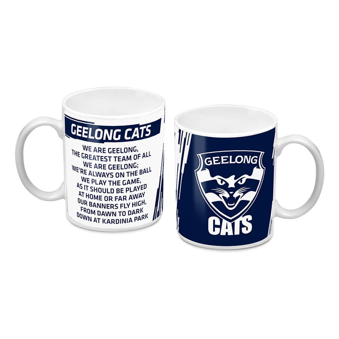 LE AFL LOGO & SONG MUG GEELONG