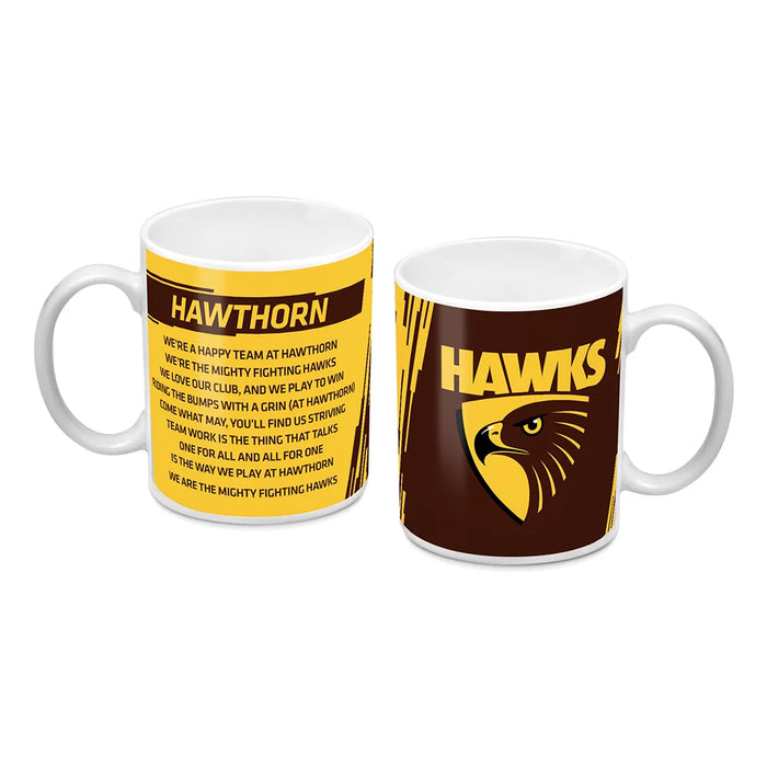 LE AFL LOGO & SONG MUG HAWTHORN