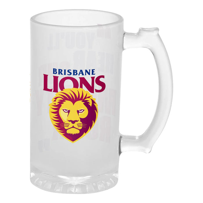 BRISBANE LIONS STEIN GLASS 500ML