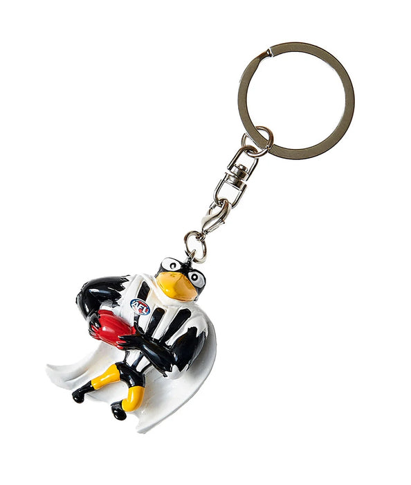 AFL MAGPIES MASCOT KEYRING