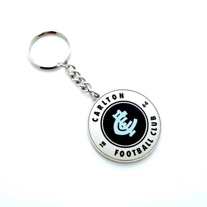 CARLTON ROUND METAL KEYRING
