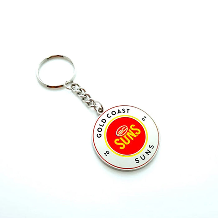 GOLD COAST SUNS METAL ROUND KEYRING