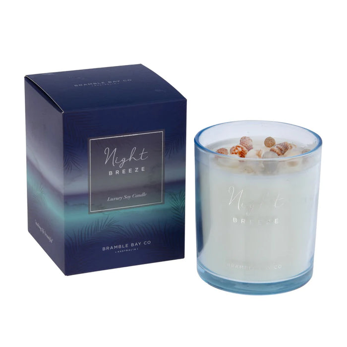 300g Double Wick Night Breeze Oceania Soy Wax Scented Candle - by Bramble Bay