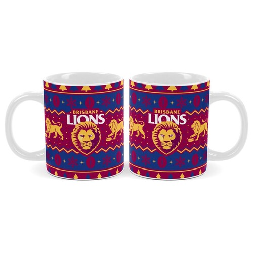 AFL BRISBANE LIONS XMAS MUG