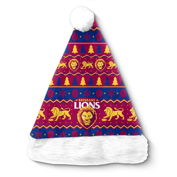 AFL BRISBANE LIONS SANTA HAT