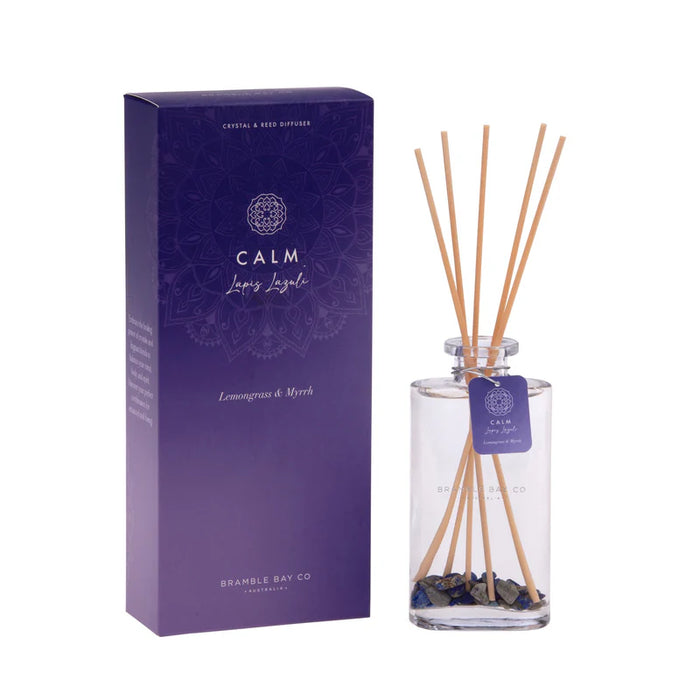 Bramble Bay Diffuser Crystal Boho Calm Lapis Lazuli Lemongrass Myrrh 150ml
