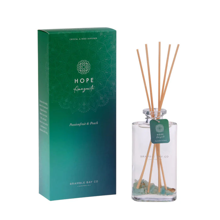 Bramble Bay Diffuser Crystal Boho Amazonite Passionfruit Peach Scented 150ml