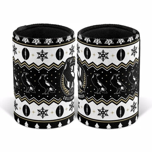 AFL COLLINGWOOD XMAS STUBBY HOLDER