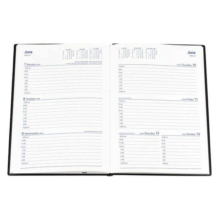 DIARY 2027 COLLINS BELMONT A5 387.V59 PVC WTV NAVY