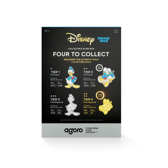DISNEY DONALD DUCK BLIND BOX 1/2 OZ COIN