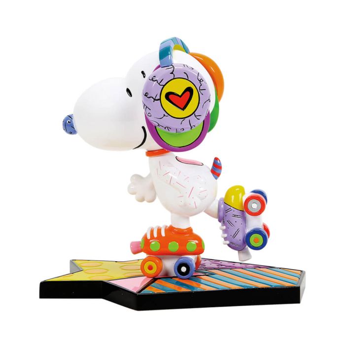BRITTO PEANUTS SNOOPY ROLLER SKATE FIGURINE