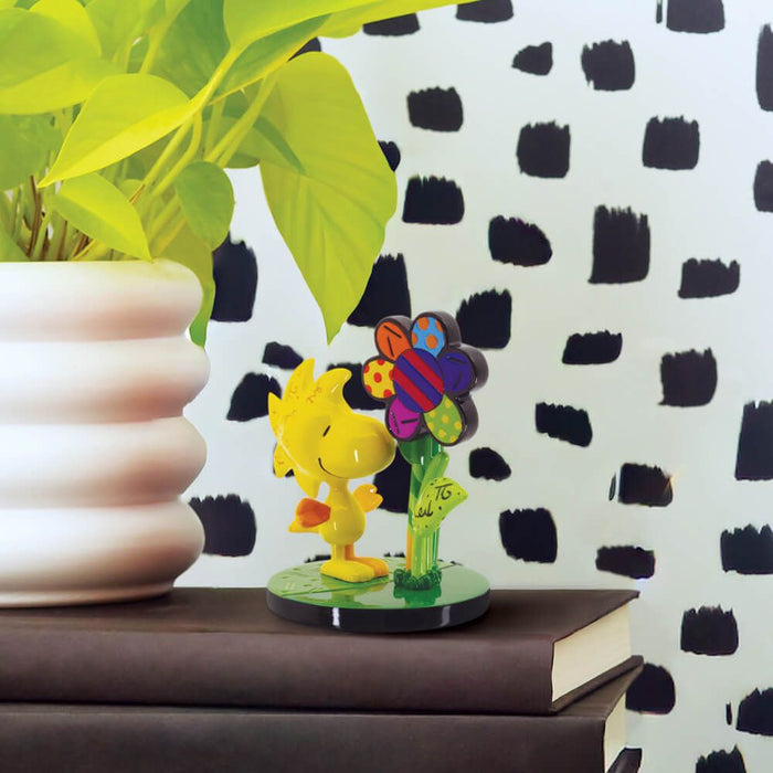 BRITTO PEANUTS WOODSTOCK FLOWER MINI FIGURINE