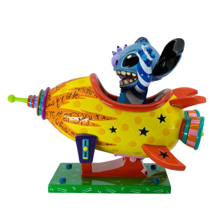 BRITTO STITCH ROCKET SHIP FIGURINE