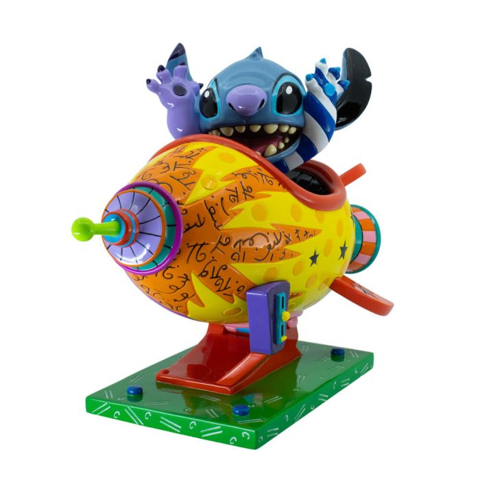 BRITTO STITCH ROCKET SHIP FIGURINE