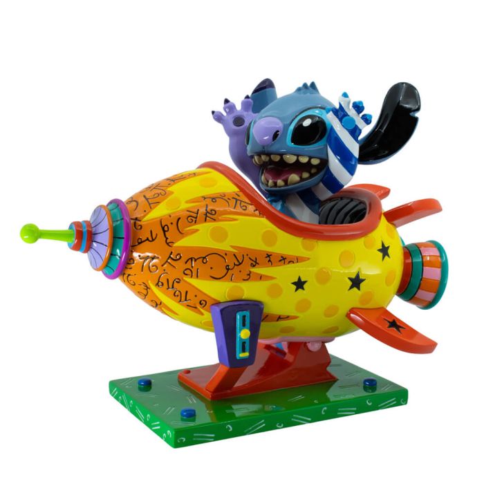 BRITTO STITCH ROCKET SHIP FIGURINE