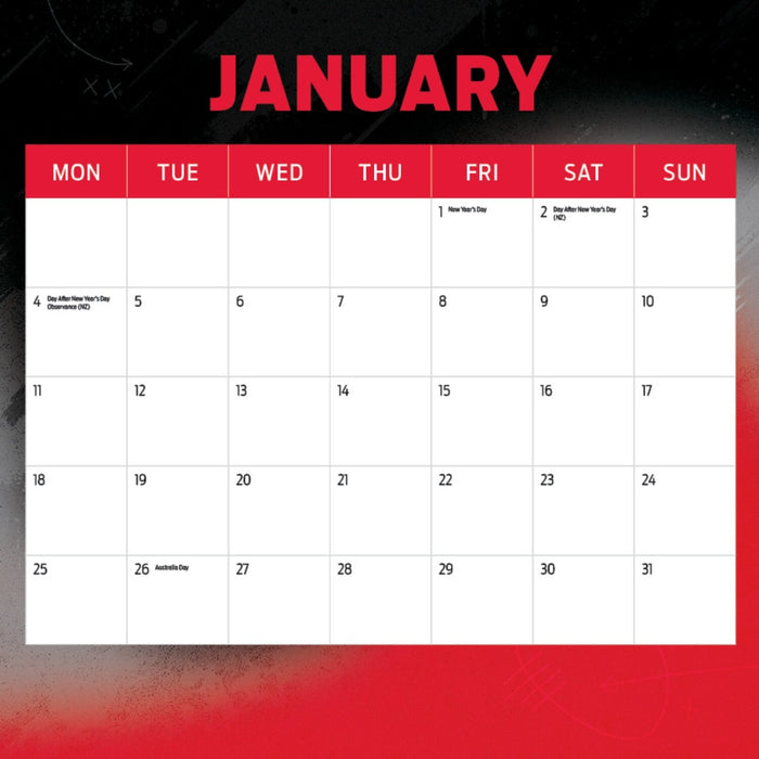 AFL ESSENDON BOMBERS CALENDAR: 2027