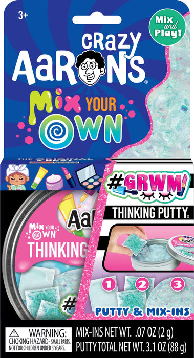 Crazy Aaron’s #GRWM Mix Your Own Thinking Putty Clear with Iridescent Colorizer Ages 3 and up