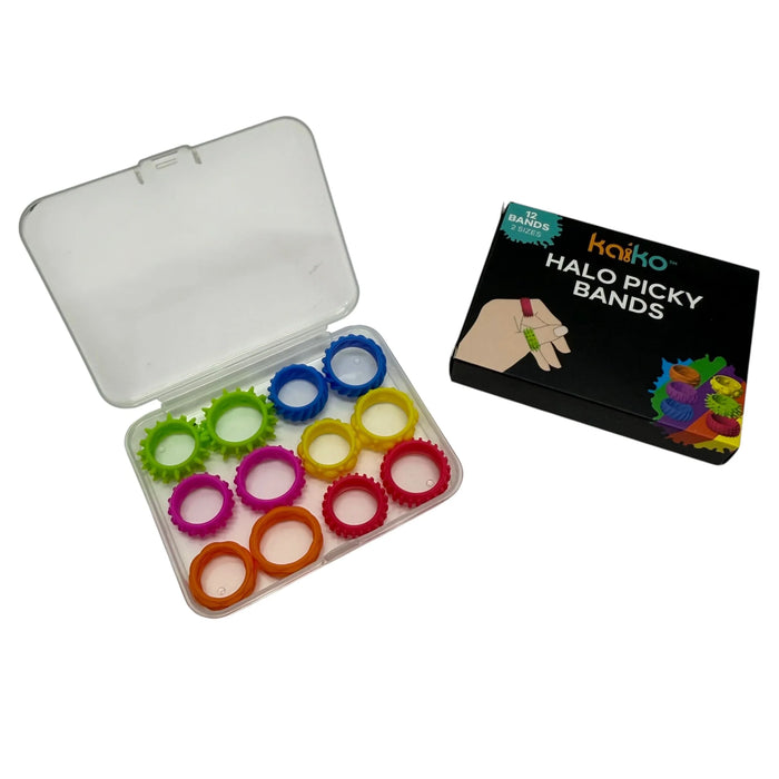 KAIKO FIDGET Halo Picky Bands - Set of 12 Wearable Sensory Tools and Picking Supports