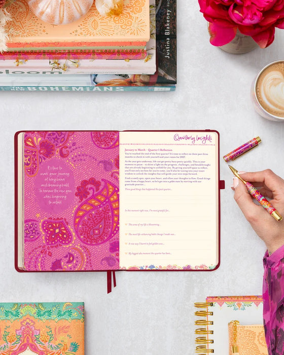 ADELE BASHEER 2027 PLANNER + JOURNAL + DIARY - BURGANDY