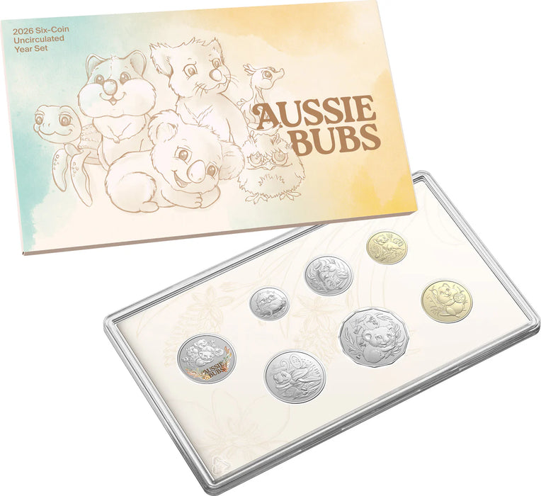 2026 Six Coin Uncirculated Baby Year Coin Set- Aussie Bubs