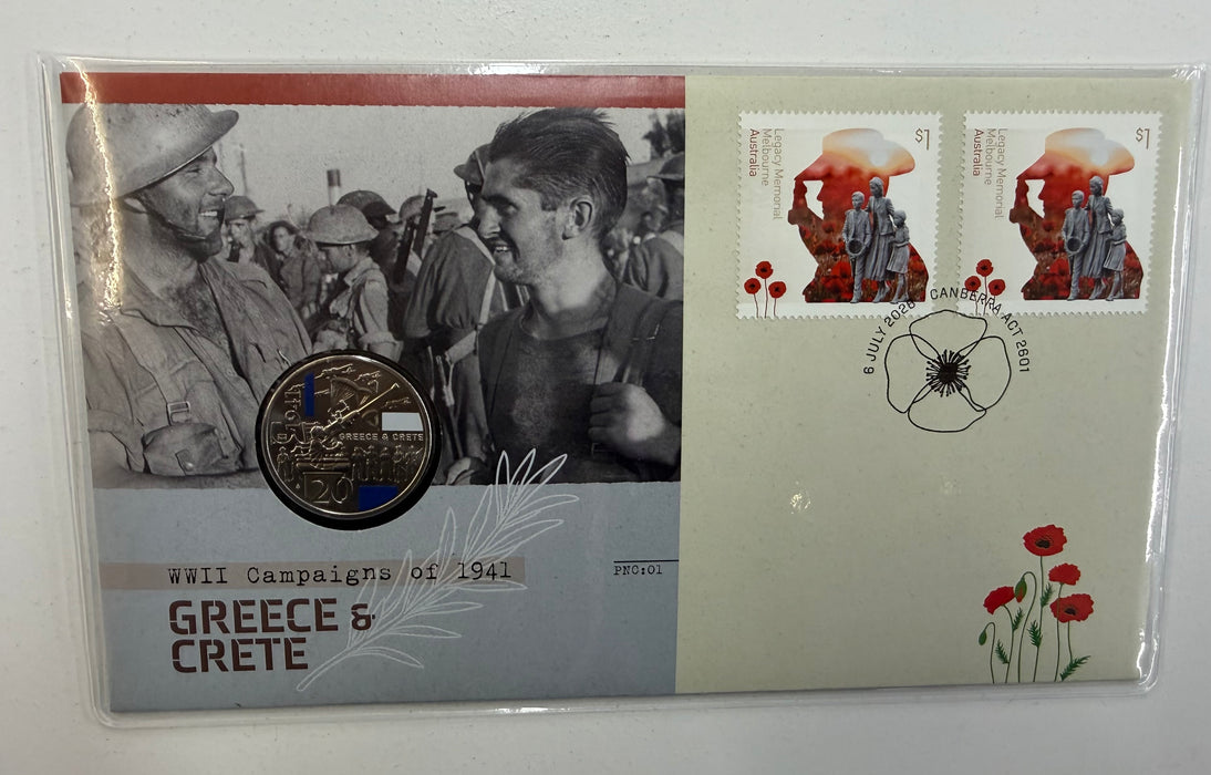 2026 20C WWII CAMPAIGNS OF 1941 GREECE AND CRETE UNCIRCULATED COIN