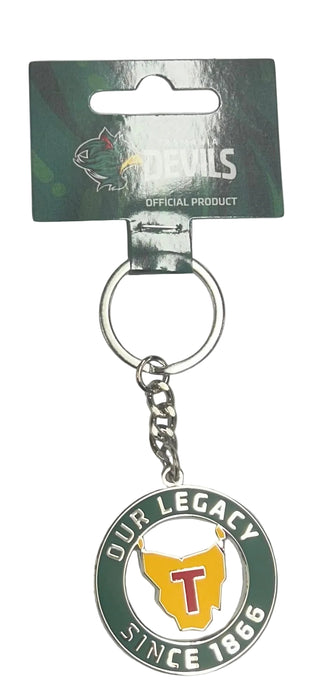 TASMANIA DEVILS OFFICIAL PRODUCT OUR LEGACY METAL KEYRING