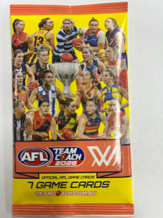 AFLW TEAM COACH WOMEN 2026 TRADING CARDS SEALED BOX