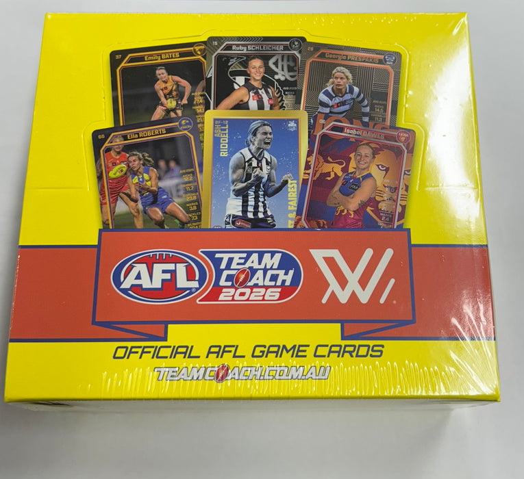 AFLW TEAM COACH WOMEN 2026 TRADING CARDS SEALED BOX